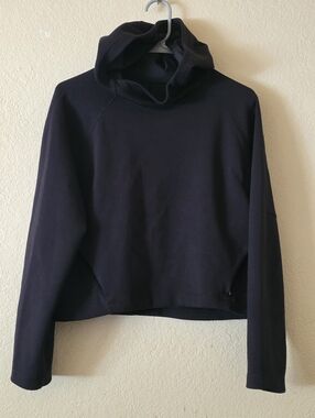 Lululemon Scuba  Black Hooded Pullover Sweater For Women Size 6